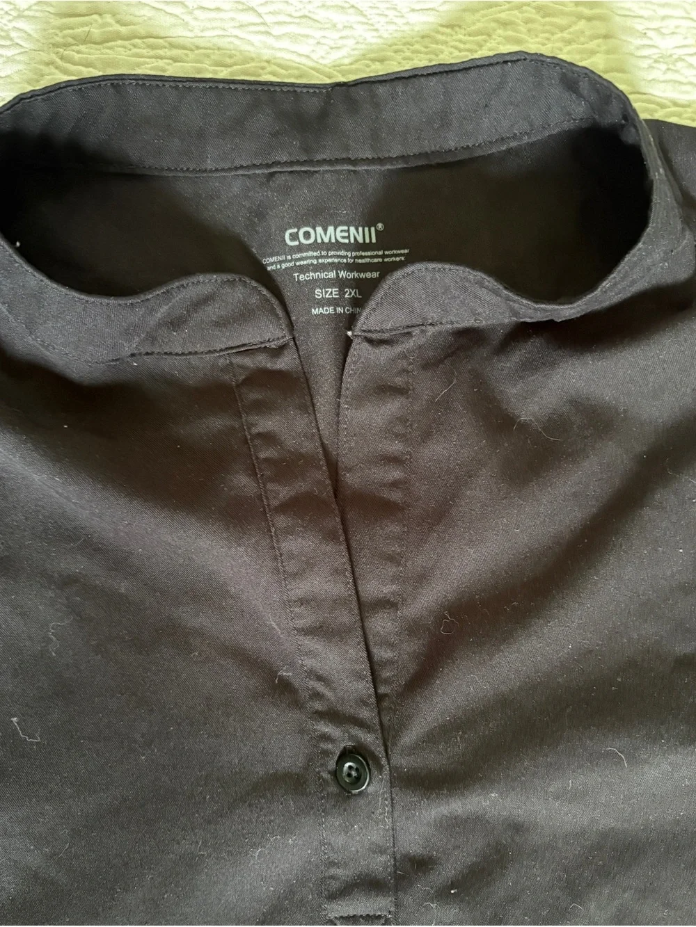 Set of 2 - Black Medical Scrub Tops by Conmeneii - size 2XL - Picture 6 of 8